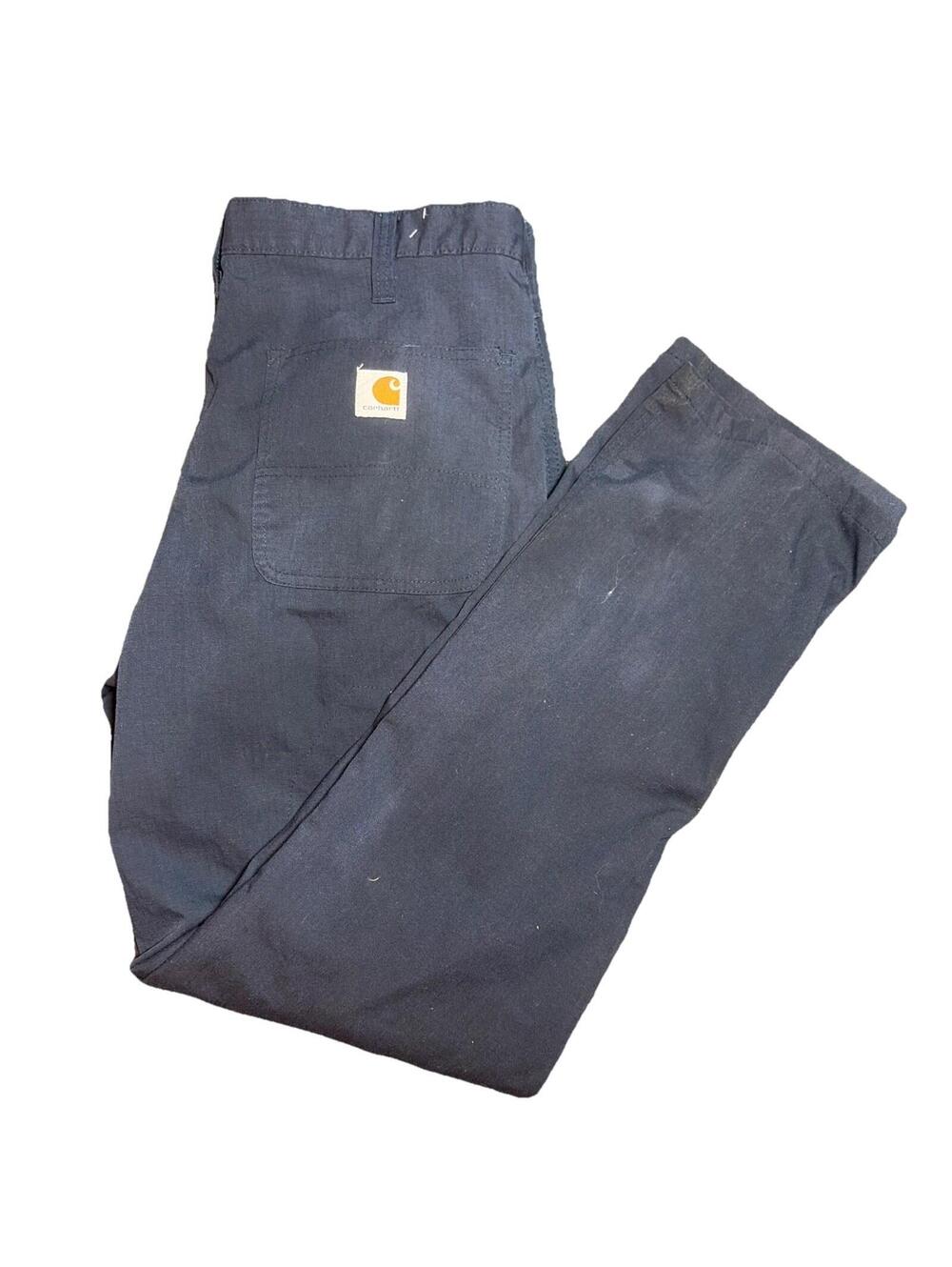 Carhartt Lightweight Canvas Work Pants Dungaree Navy - Men's Size 32x32 Jeans